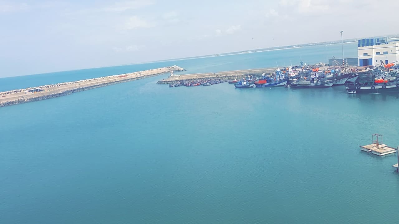 Vue du port et du littoral d'El Jadida